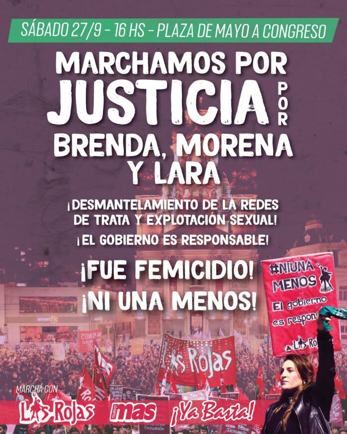 Justicia por Brenda, Morena y Lara Movilización Brenda, Morena y Lara