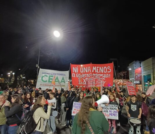 #NiUnaMenos: contundente movilización frente al triple femicidio de Morena, Brenda y Lara Triple femicidio