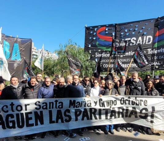 Los trabajadores de prensa, en lucha contra el incumplimiento de paritarias del Grupo Octubre Grupo Octubre