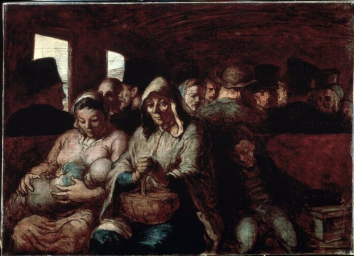 Honore_Daumier_-_Le_wagon_de_troisieme_classe_(A_Wagon_of_the_Third_Class)_Deux_meres_dorigine_so_-_(MeisterDrucke-940605)