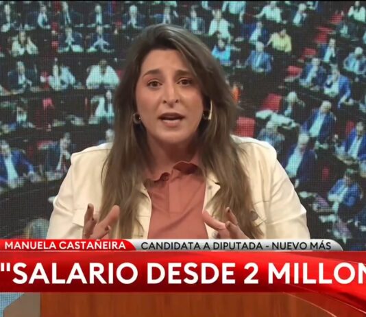 Manuela Castañeira en el cierre de campaña en TN Manuela Castañeira en TN