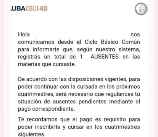 Las autoridades de la UBA penalizan a los estudiantes del CBC con un arancel aranceles UBA