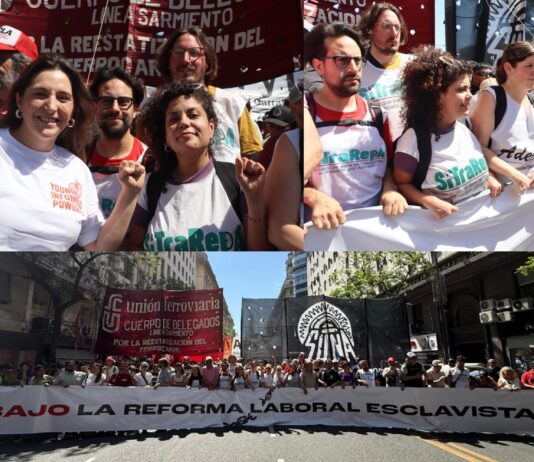 Contra la reforma laboral en Plaza de Mayo: gran columna independiente exigió paro general a la CGT CGT reforma laboral