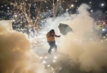 “The American winter” Minneapolis de pie